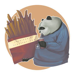 Panda, French Fries and Soft Drink