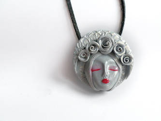 Silver Moon Goddess Pendant