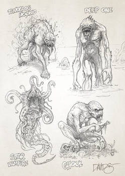 Lovecraft creatures 01 - Sketches