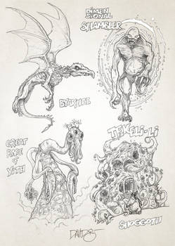 Lovecraft creatures 02 - Sketches