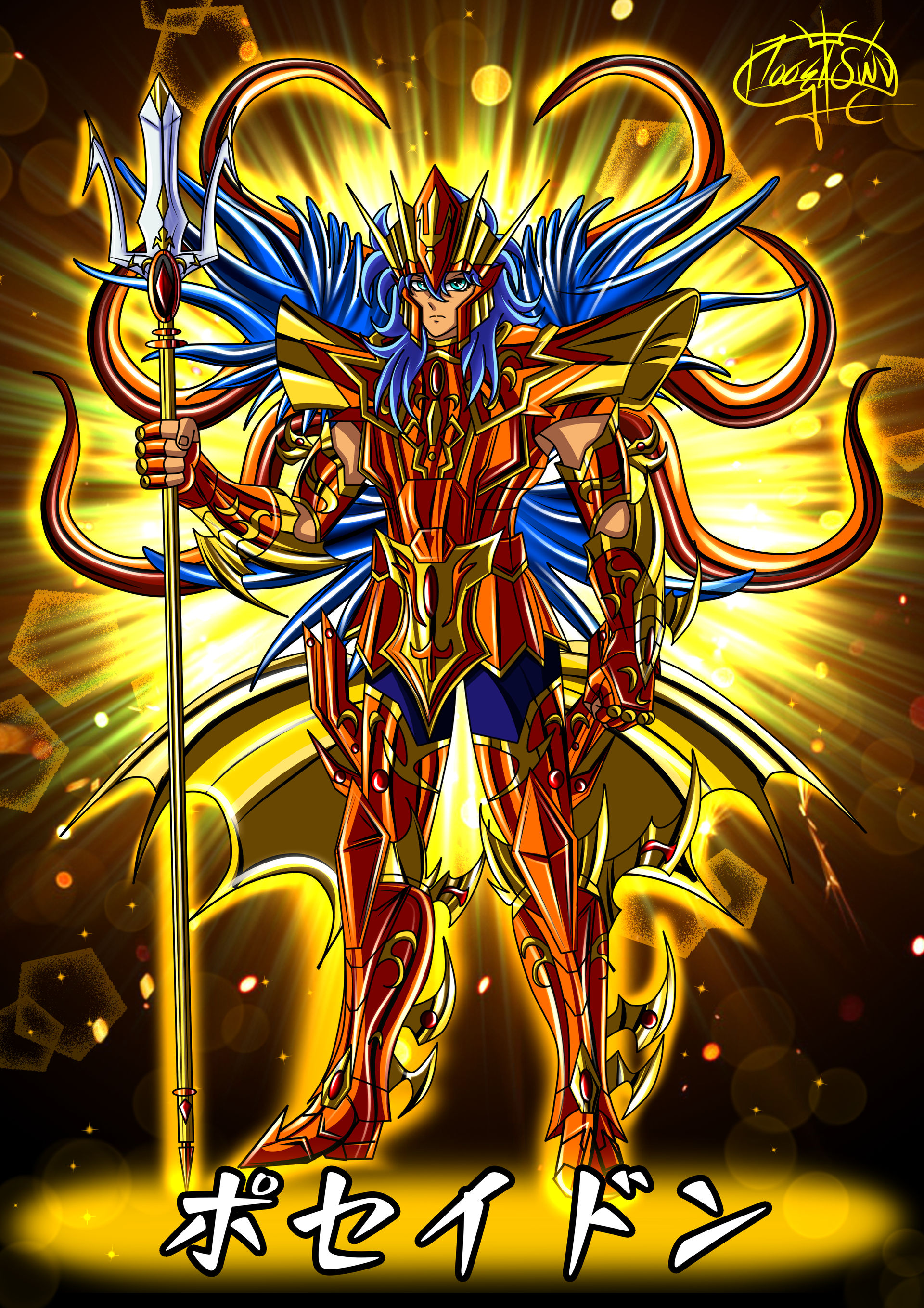 Saint Seiya Rerise Of Poseidon Saint seiya Poseidon Final God Cloth Anime Color by PoseidonKingArt on
