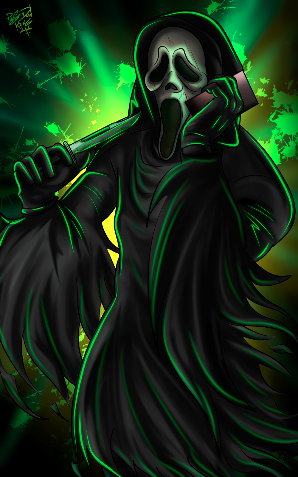 Ghostface Backstab Ghostface Green Version by PoseidonKingArt on DeviantArt