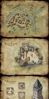 Set of fantasy maps