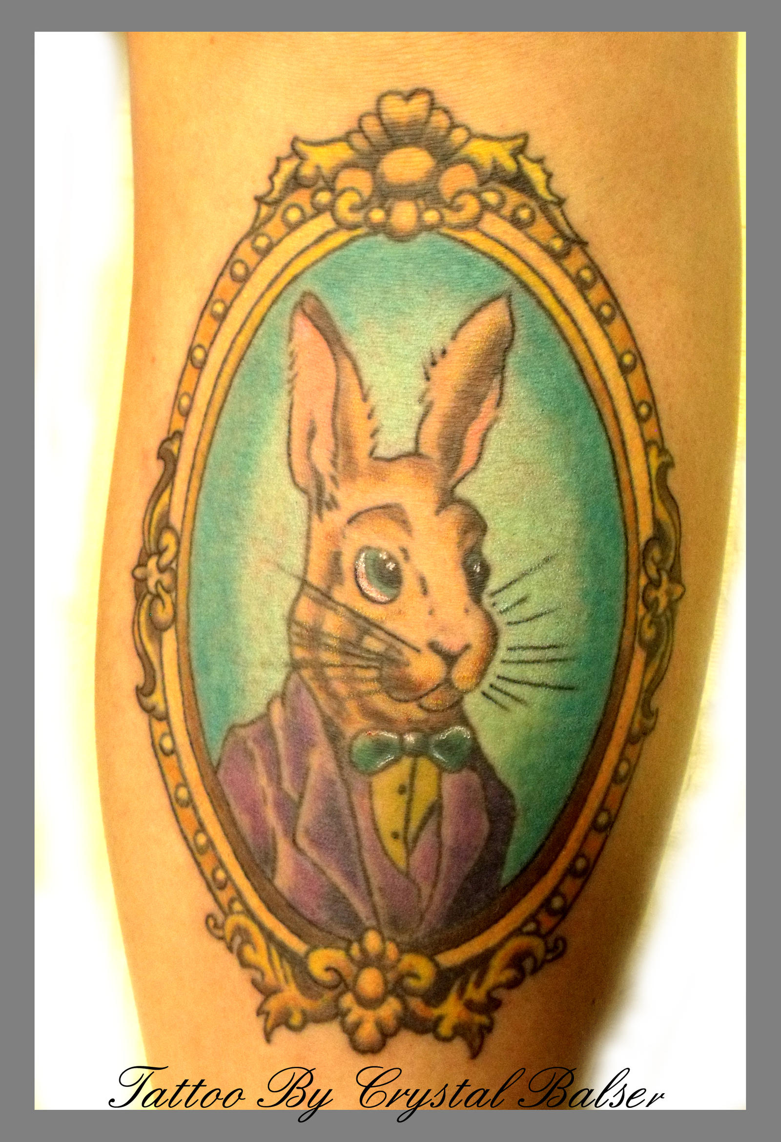 Mr. Bunny in a frame tattoo