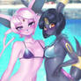 Umbreon and Espeon