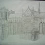 Notre Dame Pencil Drawing