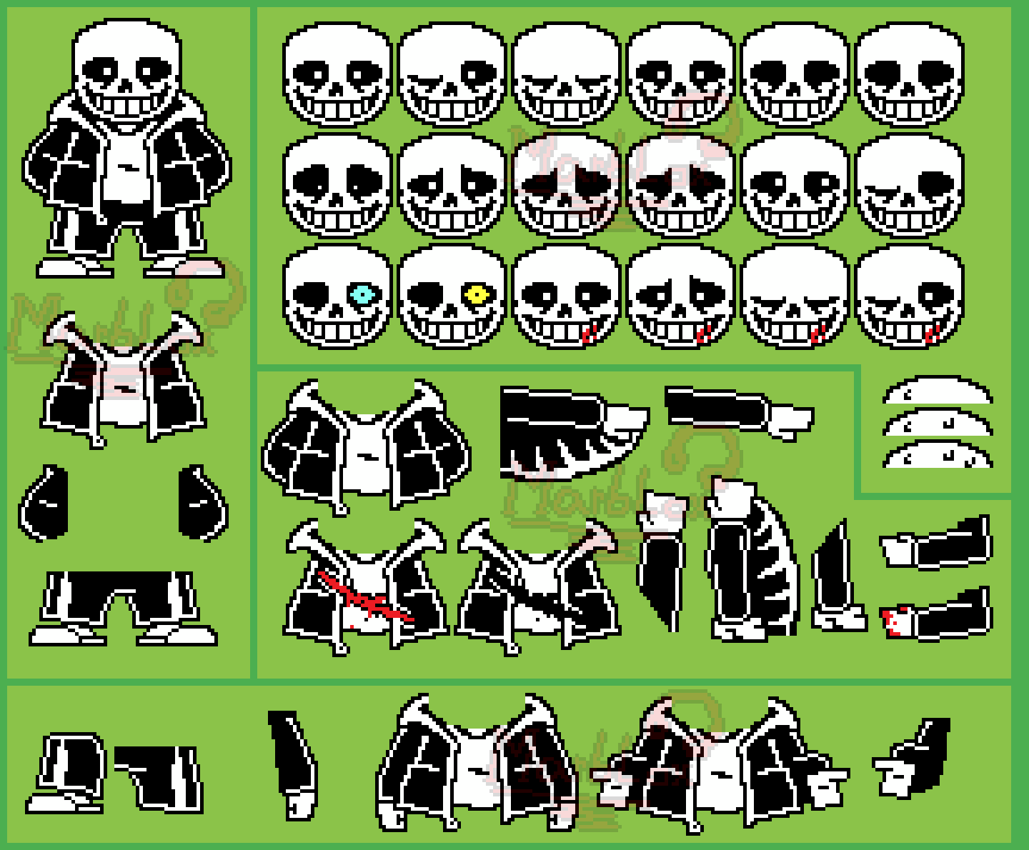 Sans v5 spritesheet by Marbloxgamings on DeviantArt