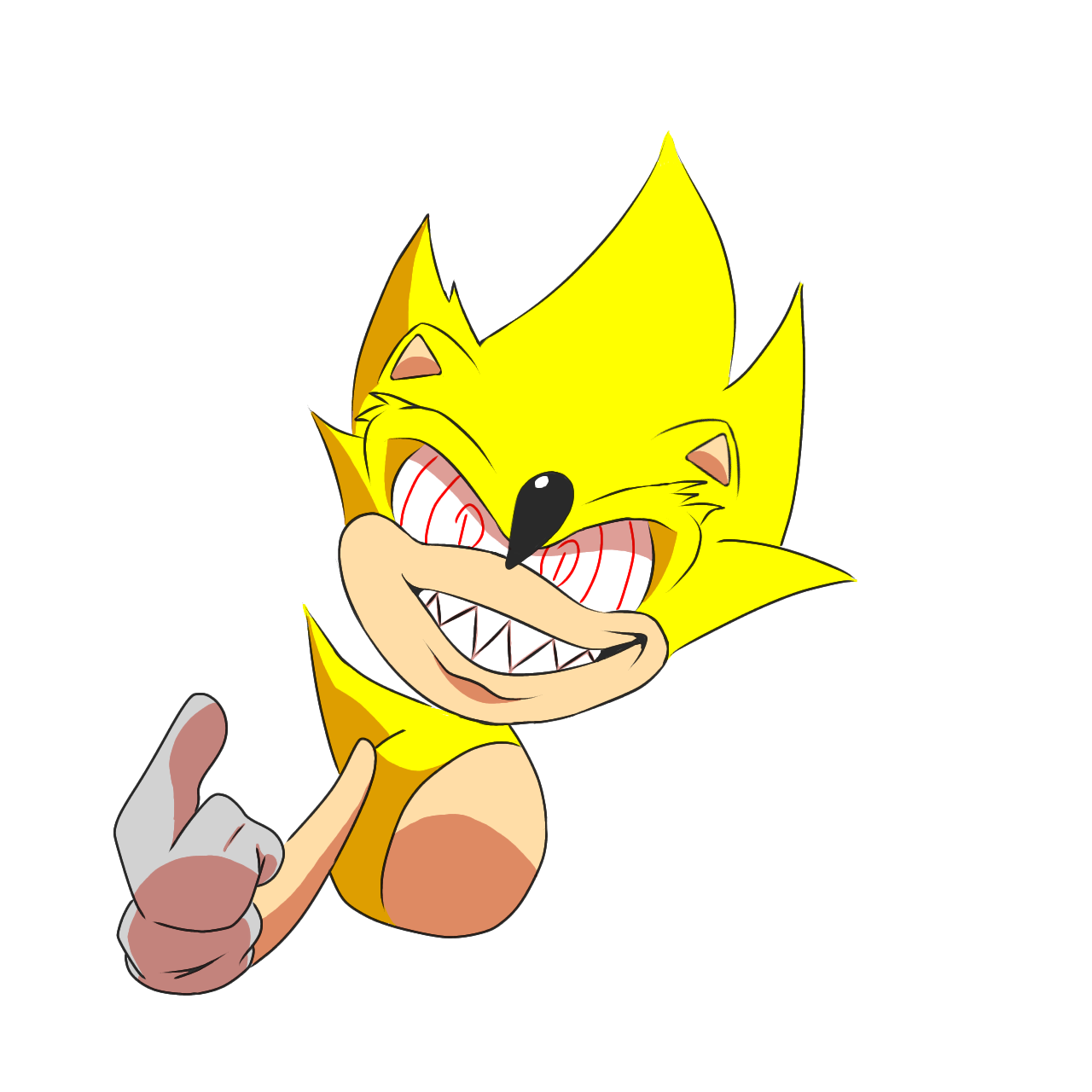 Pixilart - Fleetway super Sonic by STUPIDRT