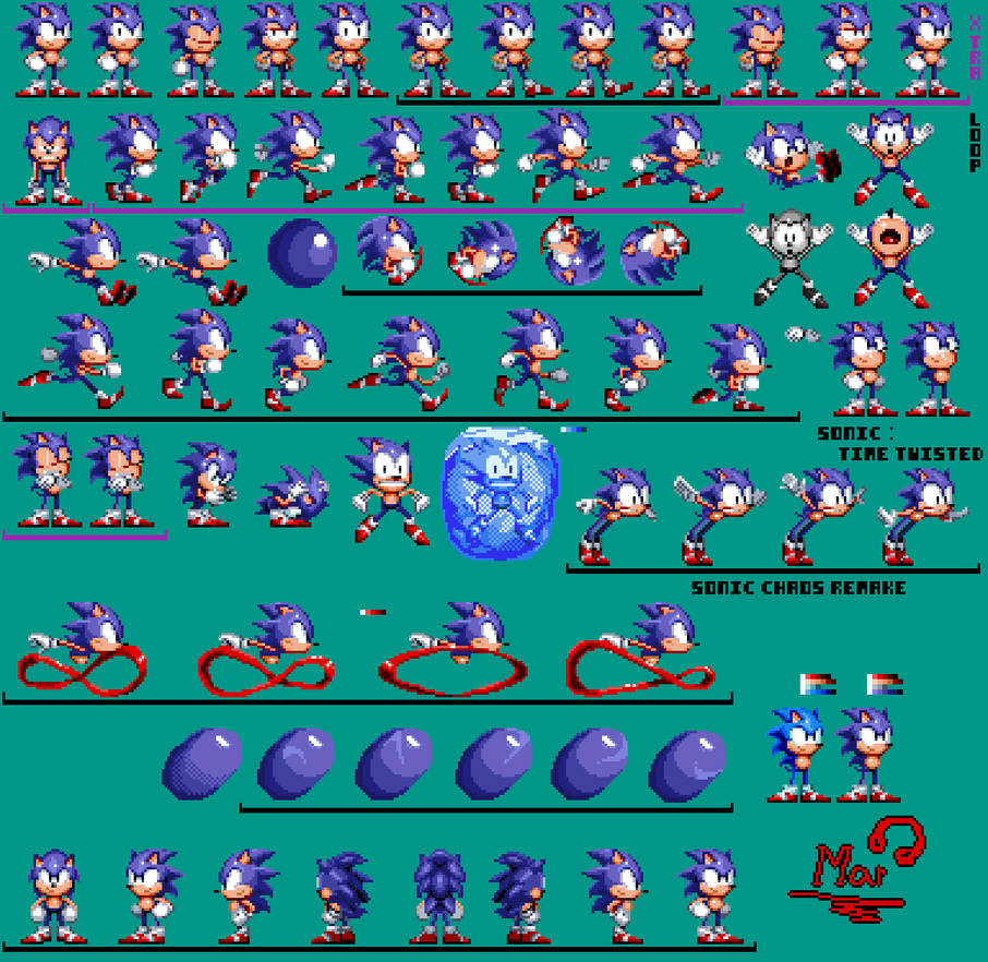 Sonic's spritesheet by Marbloxgamings on DeviantArt