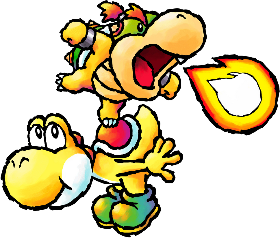 Baby Bowser on Yoshi YIDS artwork by AdrianaPendleton on DeviantArt.