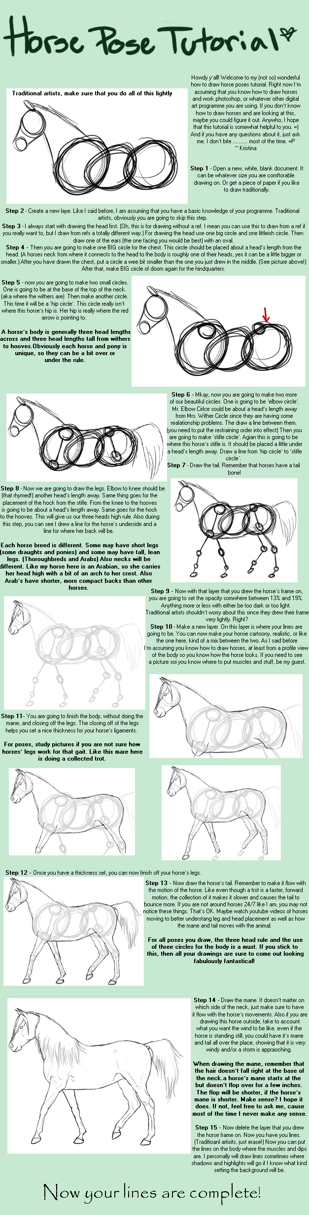 Horse Pose Tutorial by Abiadura