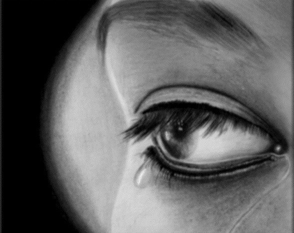 Eye cried for you in charcoal