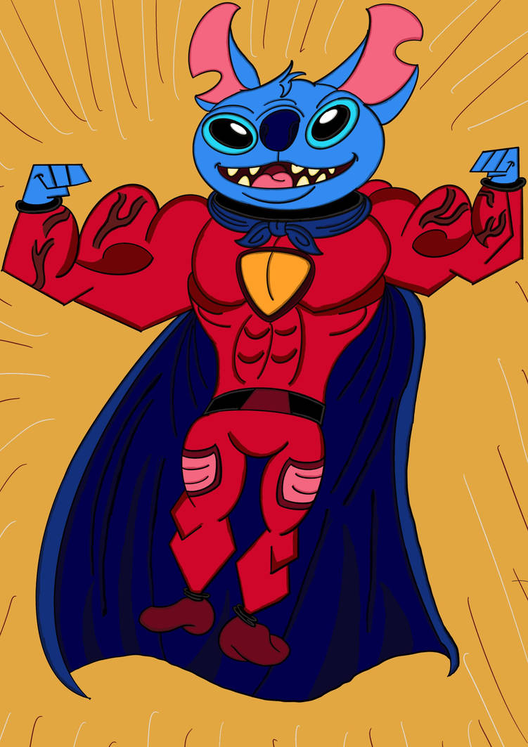 SuperHero stitch in this muscular 626 suit by superspyro45 on DeviantArt