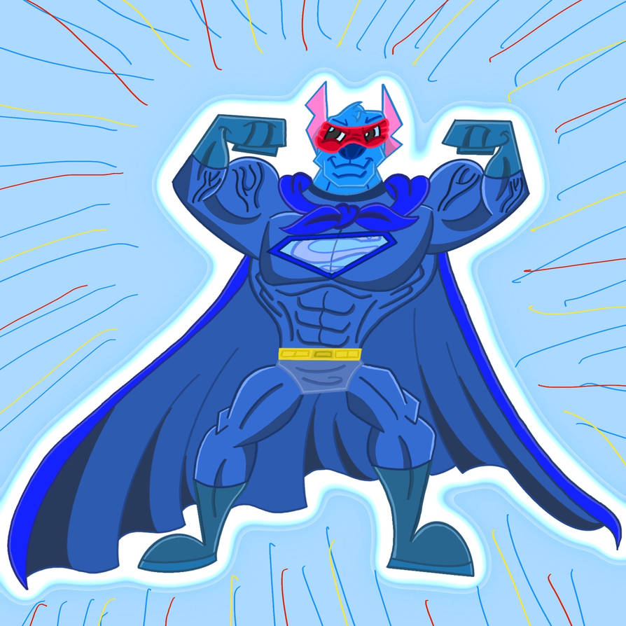 STITCH FLEXING HIS MUSCLES IN HIS BLUE SUPER SUIT by superspyro45 on ...