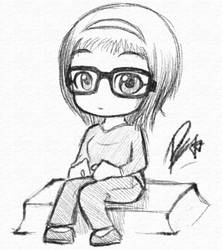 Glasses girl doodle