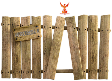 Beware Wood Fence