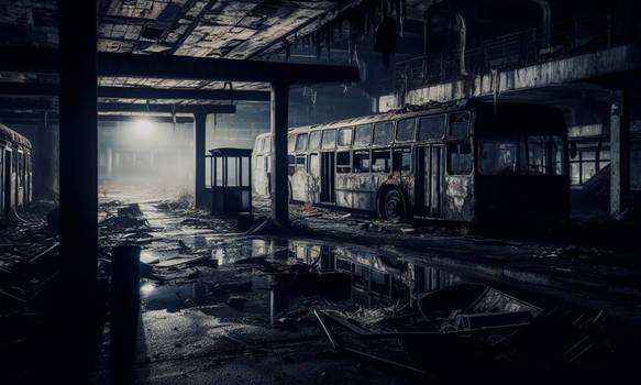 Abandoned Bus Station 3 - Stock