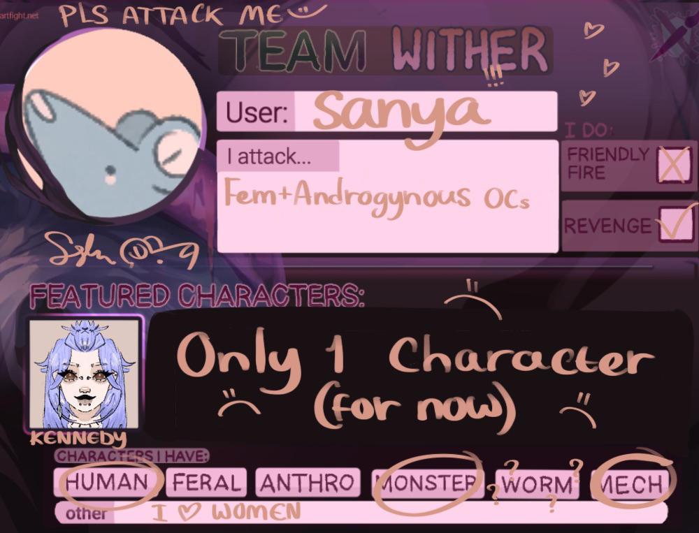 Artfight card by SashaARD on DeviantArt Artfight card by SashaARD on DeviantArt