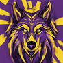 Purple And Yellow Shadow Wolf