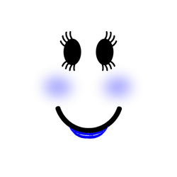 Roblox girl makeup blue variant