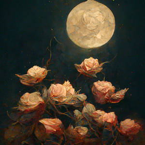 Moonlit roses