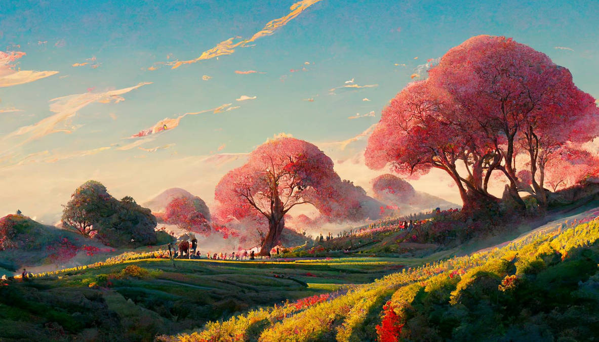 Pink trees by TheNocturnalSpirit on DeviantArt