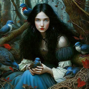 Snow White and birds