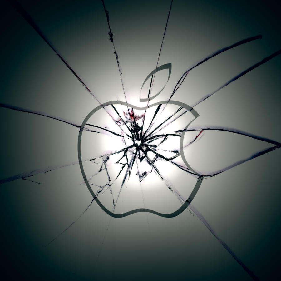 iPad Apple Wallpaper Shattered by thekingofthevikings