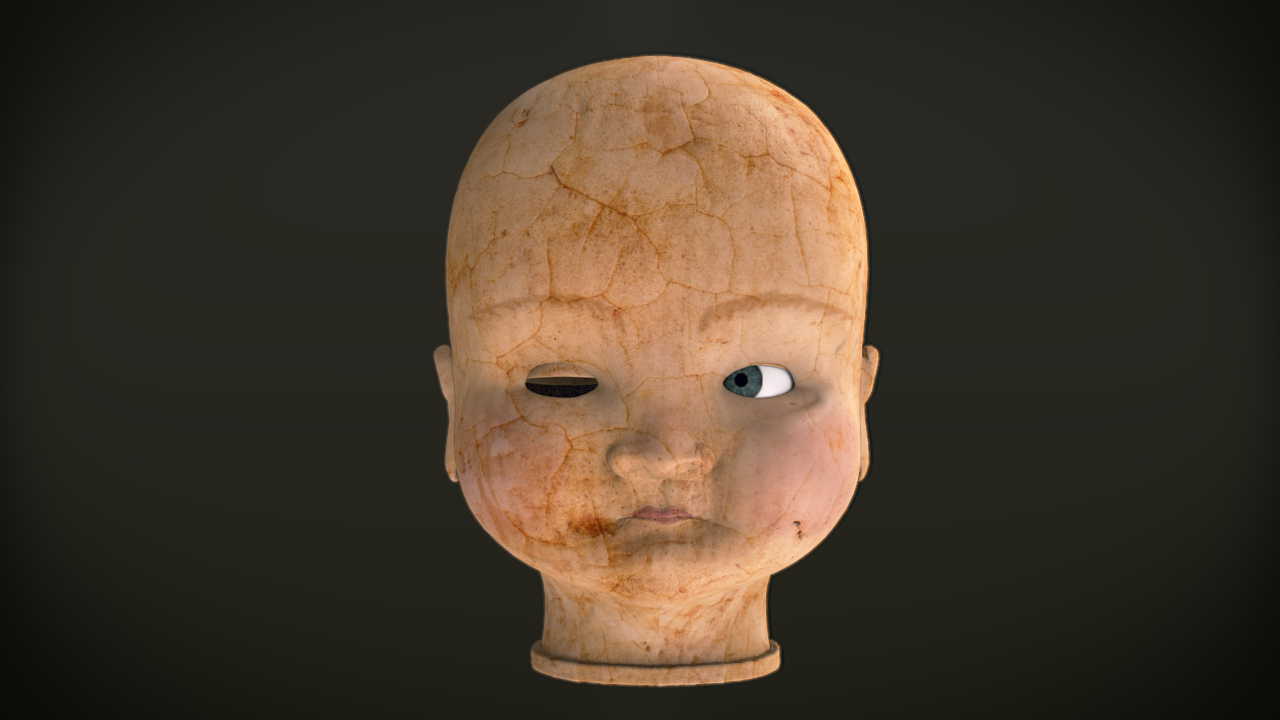 Creepy Antique Doll Head