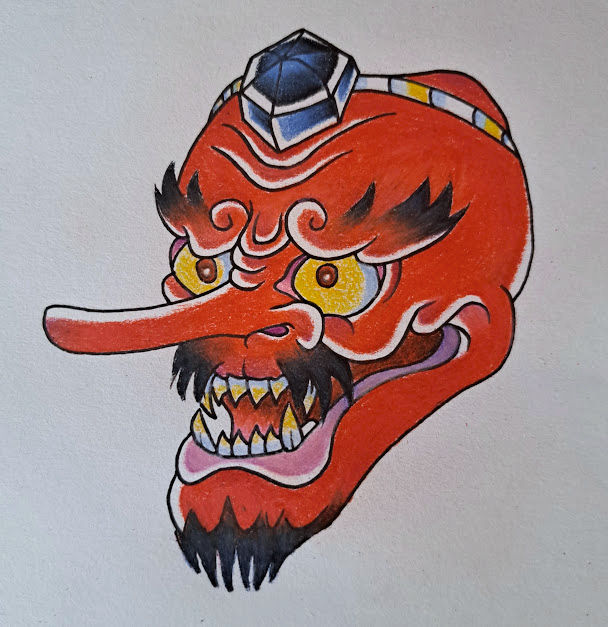 Tengu Mask 1 by cosmiic2 on DeviantArt