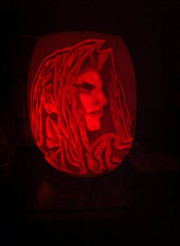 Sephiroth pumpkin carving 2