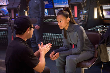 Uhura on the Set
