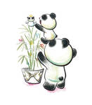 Panda Tree Tiem by snowmask