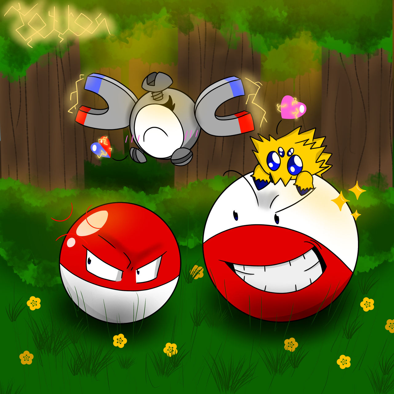 Voltorb, Elactrode And Friends by TDARTS44 on DeviantArt