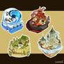 Avatar the Last Airbender Scenery Nation Stickers