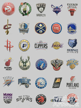 Logo Drawings: All Current NBA teams
