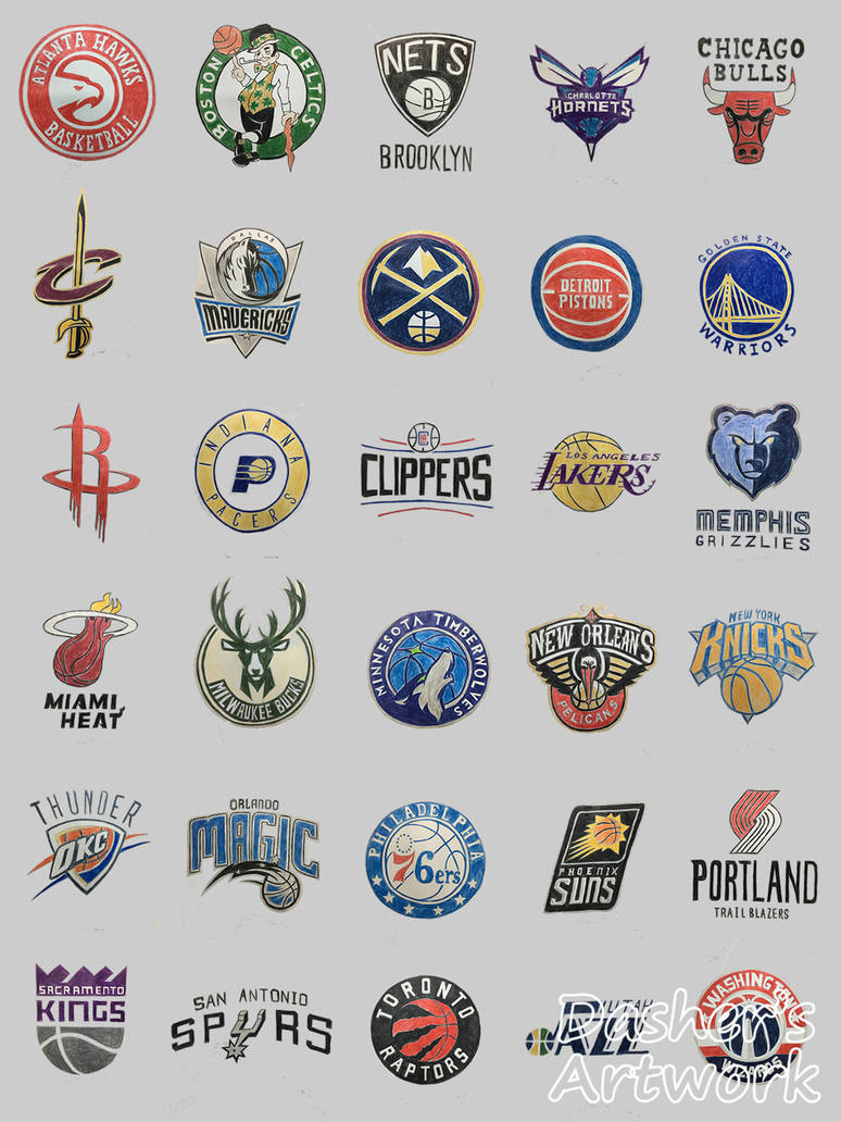 Logo Drawings: All Current NBA teams by DashersArtwork on DeviantArt