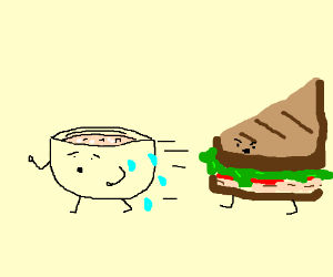 Chowder Running 'Chowder running from panini' by AshtongueMaybe on DeviantArt