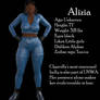 Alizia profile card
