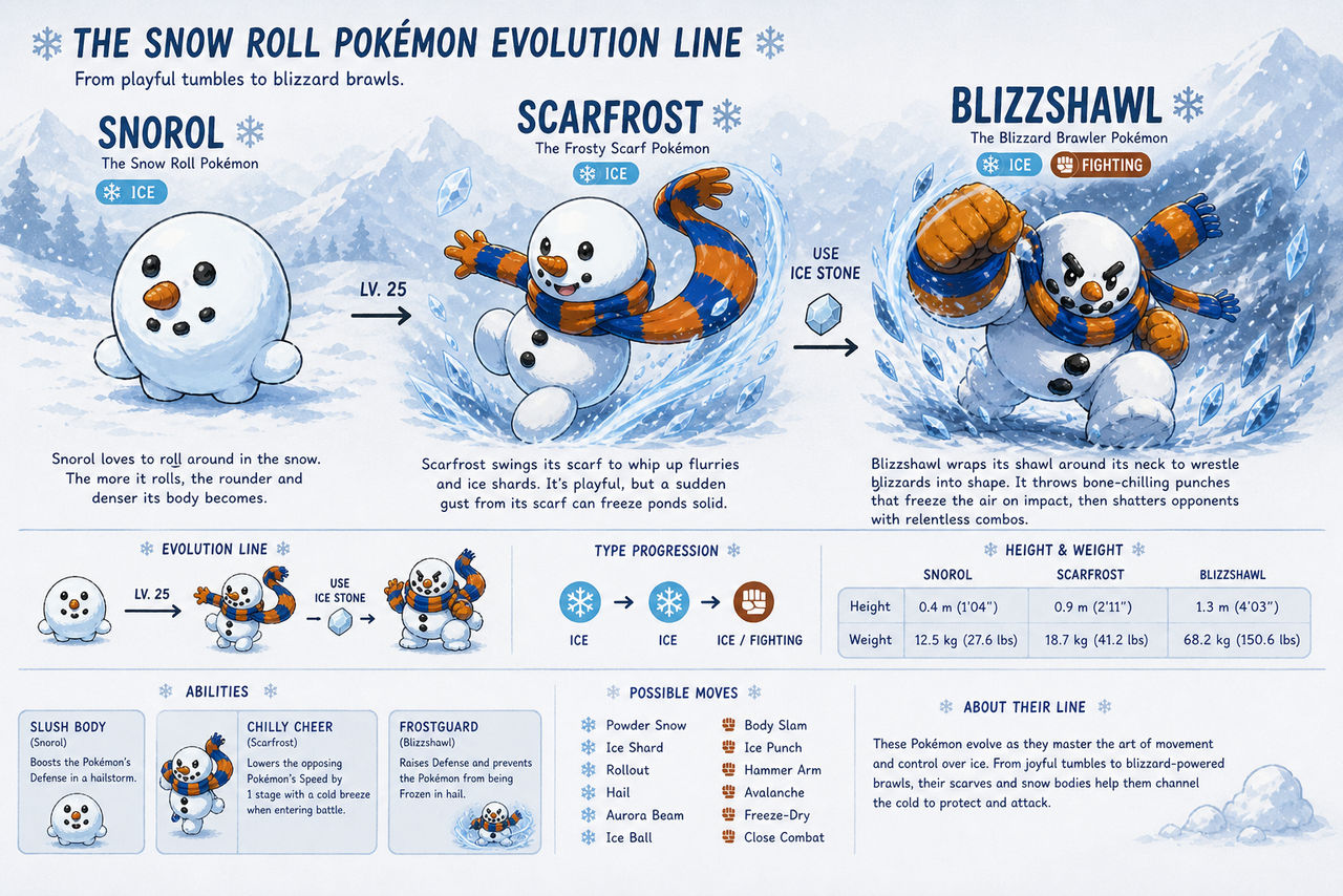 Snowfluff Evolution Line Snowman Fakemon Evolution Line by Xcisor on DeviantArt