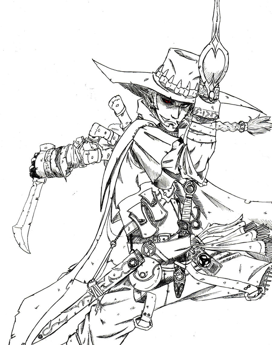 Half elf pirate-duelist