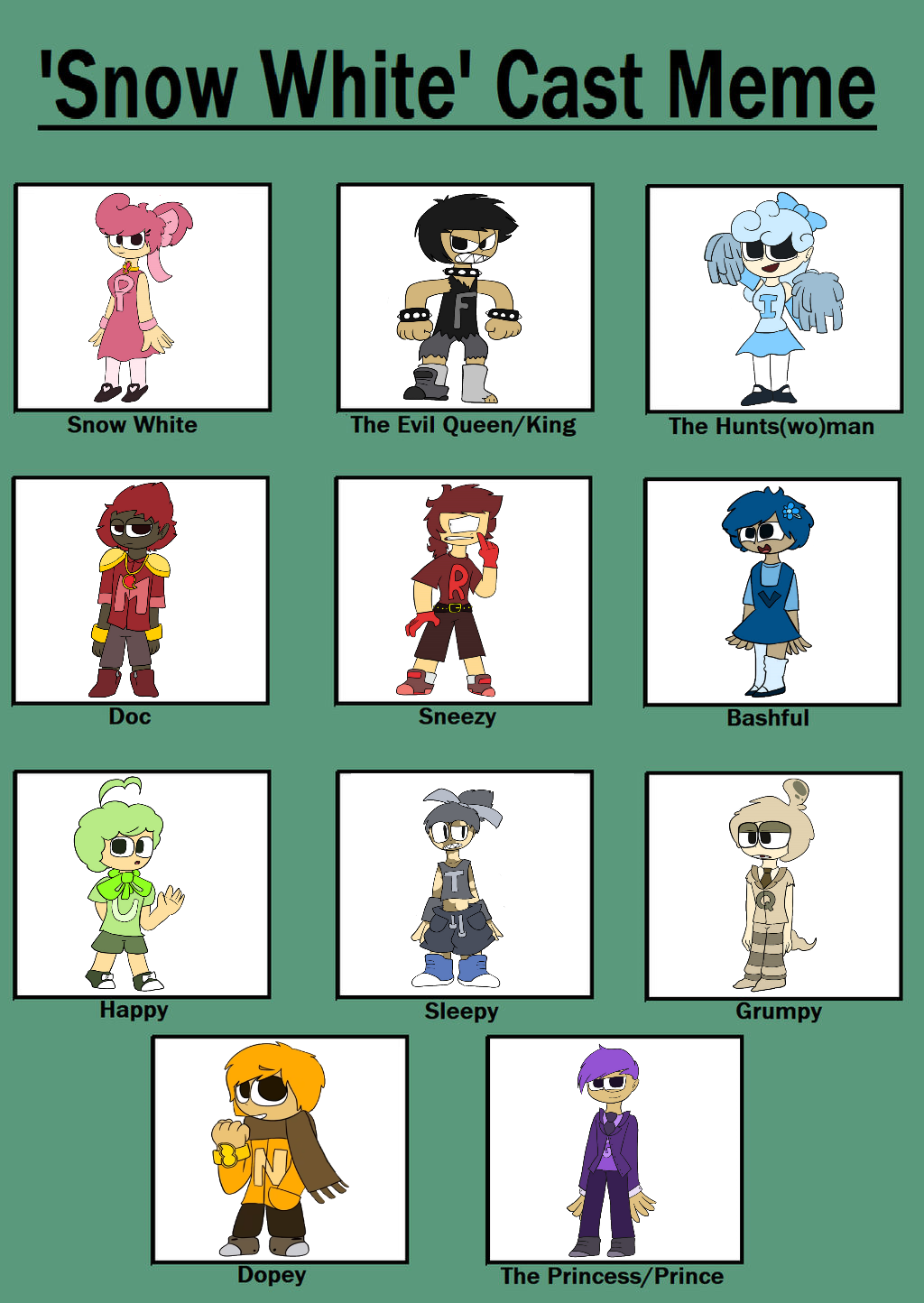 Humanized Alphabet Lore As The Snow White Cast by zemelo2003 on