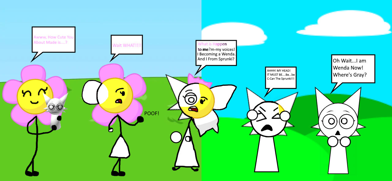 Flower (BFDI) Turns into Wenda (Sprunki) by zemelo2003 on DeviantArt