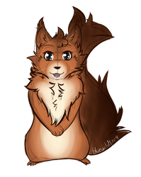 Squirrel-cat sketch 1 - Commission