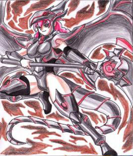 red eyes black metal dragon girl