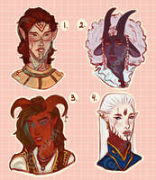 Adopts auction [OPEN] DND HalfElf  Tieflings 