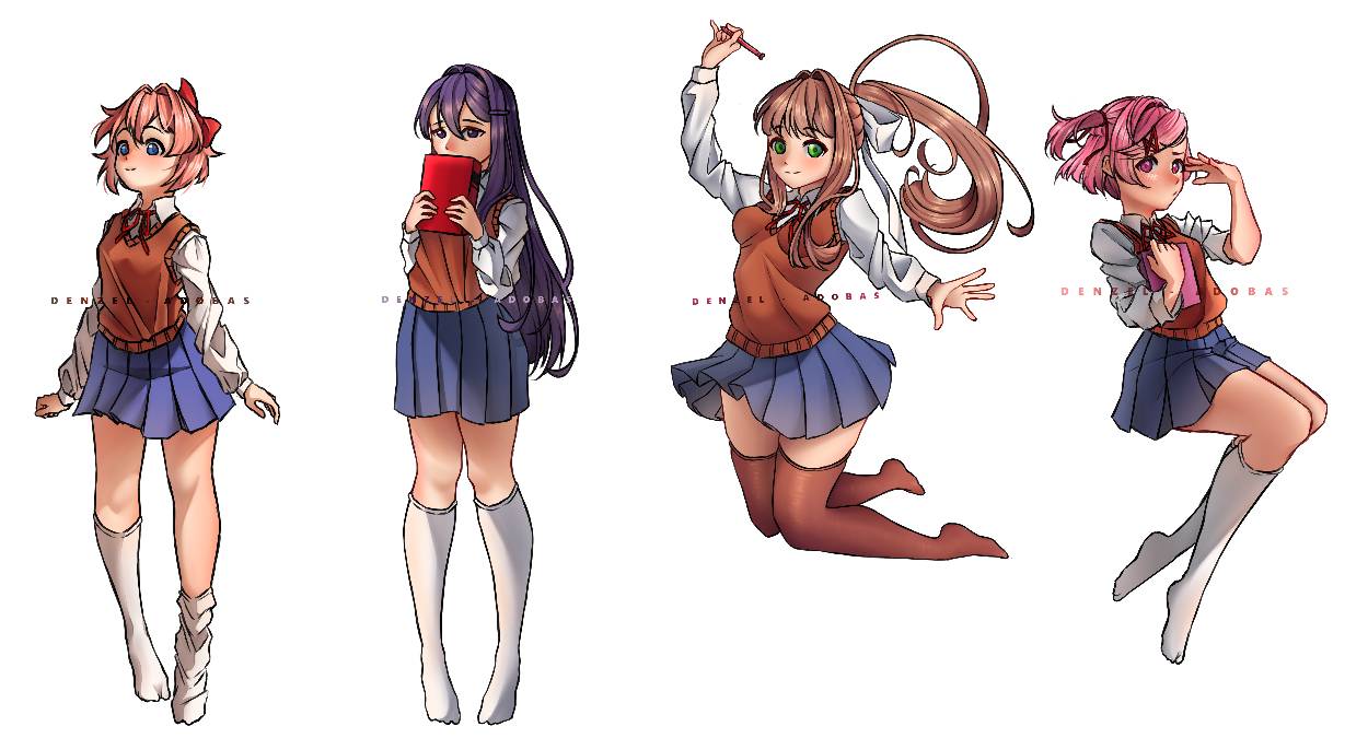 Fanart of doki doki literature club character