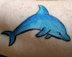 Dolphin using face paint