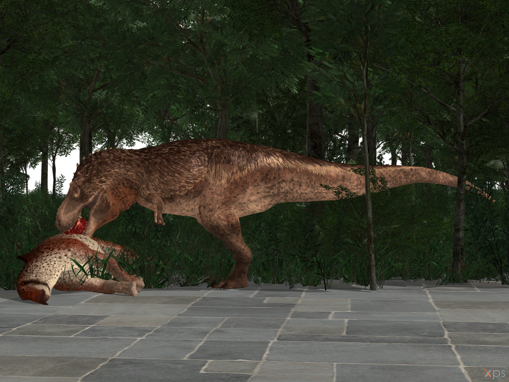 MP: NG T. rex eating Edmontosaurus by RAGNARMAGEDDON on DeviantArt