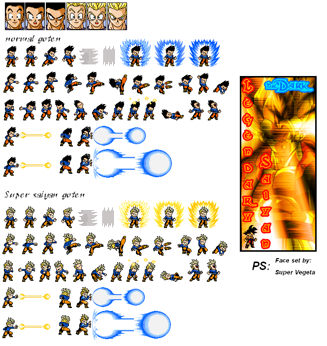 Teen/GT Goten sprites by Saiyagami on DeviantArt